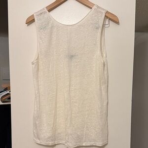 Theory Women's Cream Sleeveless Top